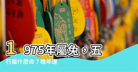 1975屬什麼|【1975 兔 五行】1975年屬兔，五行屬什麼命？晚年運勢解析